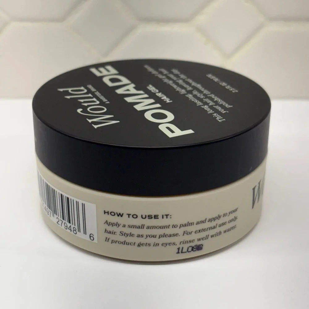 Would Pomade Hair Gel Men 2.5 oz Tan Glossy Finish Flexible Long Lasting Hold